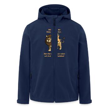 wenn_deine_prinzessin_reiten_will_bist_d - Recycelte Männer Softshell-Jacke von Stanley/Stella - Navy - Vorne - AI Model Male 185 light (185cm)
