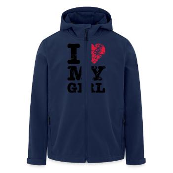 I Love My Girl - Men’s Recycled Softshell Jacket by Stanley/Stella - navy - Front - AI Model Male 185 light (185cm)