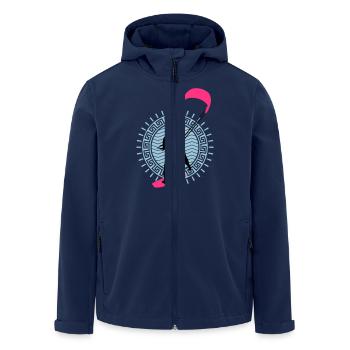 kite_surfing_woman_062016b_3c - Recycelte Männer Softshell-Jacke von Stanley/Stella - Navy - Vorne - AI Model Male 185 light (185cm)