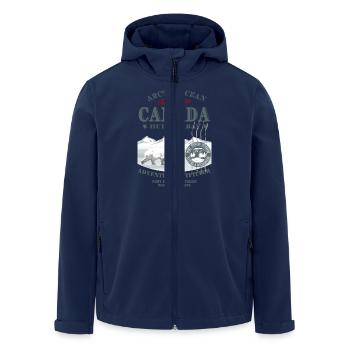 Polar Bear - Canada - Recycelte Männer Softshell-Jacke von Stanley/Stella - Navy - Vorne - AI Model Male 185 light (185cm)