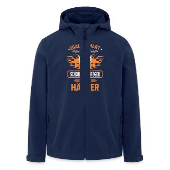 schornsteinfeger - Recycelte Männer Softshell-Jacke von Stanley/Stella - Navy - Vorne - AI Model Male 185 light (185cm)
