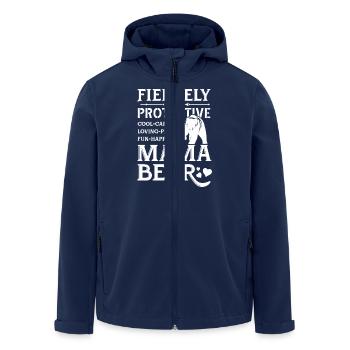 Fiercely Protective Mama Bear - Men’s Recycled Softshell Jacket by Stanley/Stella - navy - Front - AI Model Male 185 light (185cm)