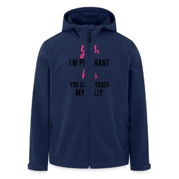 Yes I Am Pregnant No You Can't Touch My Belly - Men’s Recycled Softshell Jacket by Stanley/Stella - navy - Front - AI Model Male 185 light (185cm)