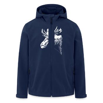 Elch - Moose - Recycelte Männer Softshell-Jacke von Stanley/Stella - Navy - Vorne - AI Model Male 185 light (185cm)