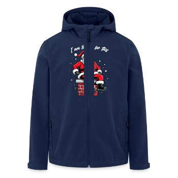 Santa's Schornstein - I am too old - Recycelte Männer Softshell-Jacke von Stanley/Stella - Navy - Vorne - AI Model Male 185 light (185cm)