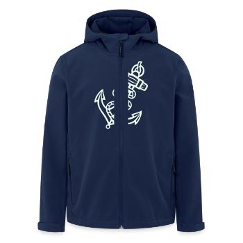 Anker Symbol - Recycelte Männer Softshell-Jacke von Stanley/Stella - Navy - Vorne - AI Model Male 185 light (185cm)