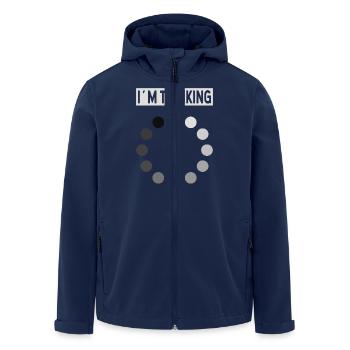 I'm Thinking Ladebalken Humor - Recycelte Männer Softshell-Jacke von Stanley/Stella - Navy - Vorne - AI Model Male 185 light (185cm)