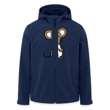 Mouse Mouse Cute Little Rat Rodent Friendly - Men’s Recycled Softshell Jacket by Stanley/Stella - navy - Front - AI Model Male 185 light (185cm)