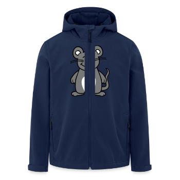 Mouse Mouse Cute Little Rat Rodent Friendly - Men’s Recycled Softshell Jacket by Stanley/Stella - navy - Front - AI Model Male 185 light (185cm)