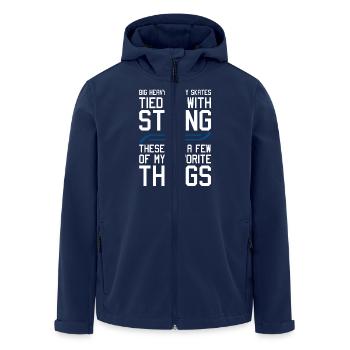 Hockey Skates Favorite Things - Men’s Recycled Softshell Jacket by Stanley/Stella - navy - Front - AI Model Male 185 light (185cm)