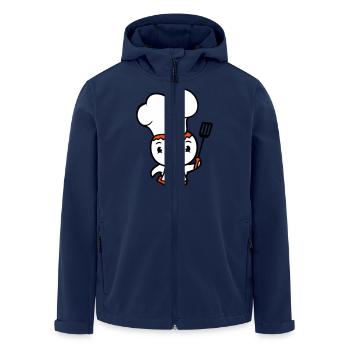 Bird Chef Hat Duck Delicious Hunger Food Cute - Men’s Recycled Softshell Jacket by Stanley/Stella - navy - Front - AI Model Male 185 light (185cm)