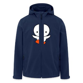 Duck running fast wants to fly cute flutter - Men’s Recycled Softshell Jacket by Stanley/Stella - navy - Front - AI Model Male 185 light (185cm)