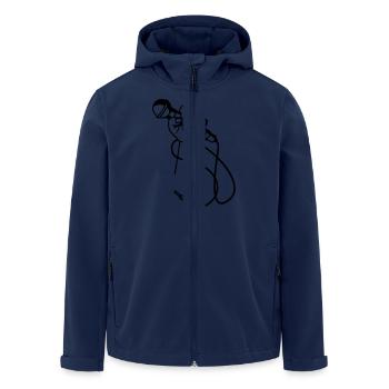 Micro Hand - Veste softshell homme en polyester recyclé Stanley/Stella - marine - Devant - AI Model Male 185 light (185cm)