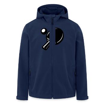 Tischtennis Symbol - Recycelte Männer Softshell-Jacke von Stanley/Stella - Navy - Vorne - AI Model Male 185 light (185cm)