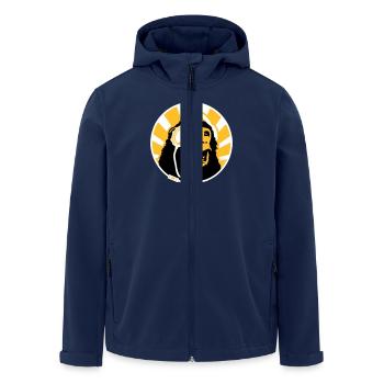 Monkey with Headphones - Men’s Recycled Softshell Jacket by Stanley/Stella - navy - Front - AI Model Male 185 light (185cm)