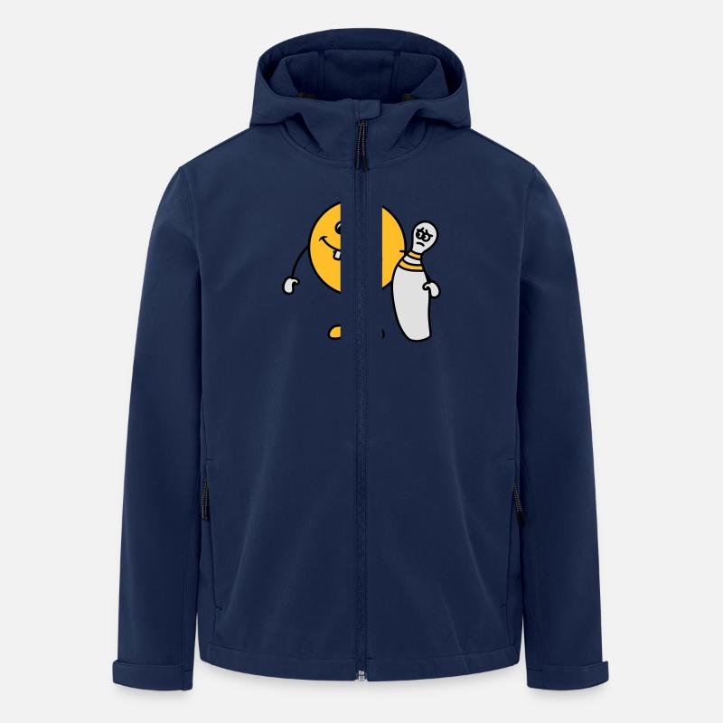 Funny Bowling Friends - Recycelte Männer Softshell-Jacke von Stanley/Stella - Navy
