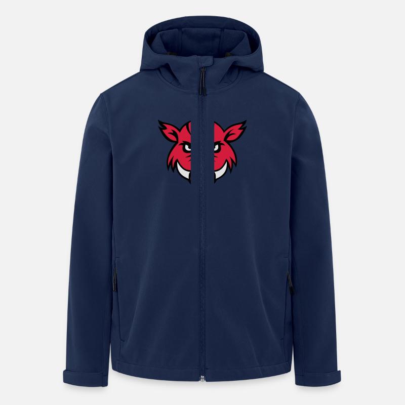 Wildschwein Gesicht 3c - Recycelte Männer Softshell-Jacke von Stanley/Stella - Navy