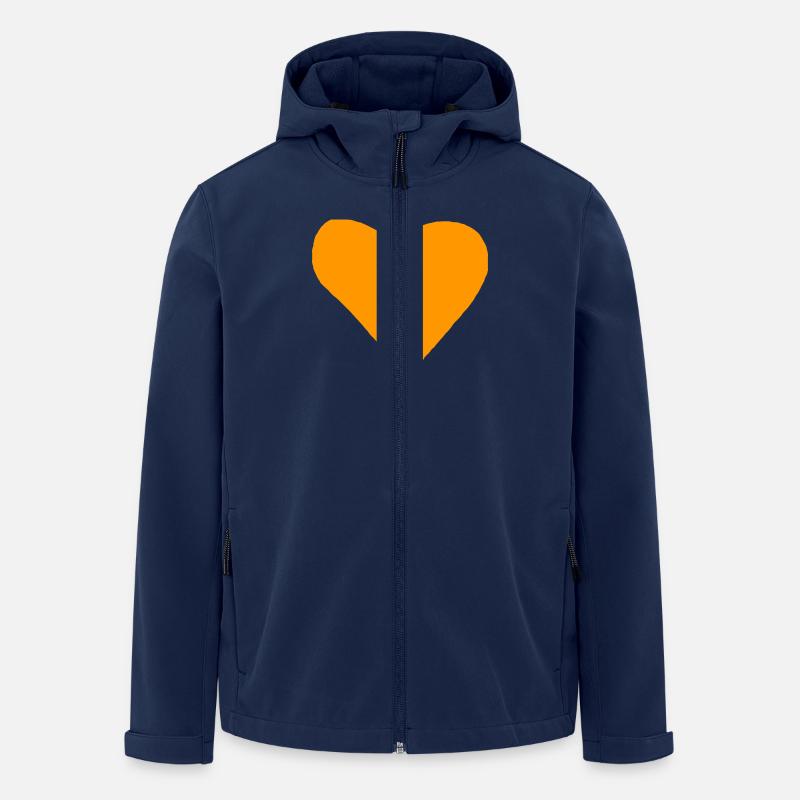 Herz orange Geschenkidee - Recycelte Männer Softshell-Jacke von Stanley/Stella - Navy
