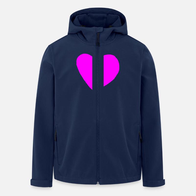 Herz pink rosa Geschenkidee - Recycelte Männer Softshell-Jacke von Stanley/Stella - Navy