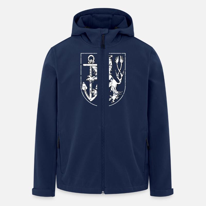 grungewappen_weiss - Recycelte Männer Softshell-Jacke von Stanley/Stella - Navy