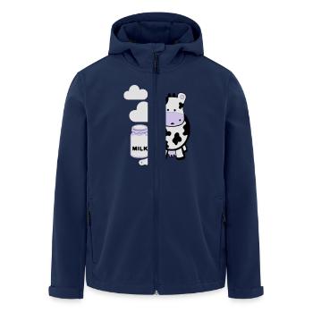 kuh milk - Recycelte Männer Softshell-Jacke von Stanley/Stella - Navy - Vorne - AI Model Male 185 light (185cm)