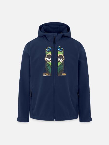 Eule - Recycelte Männer Softshell-Jacke von Stanley/Stella - Navy
