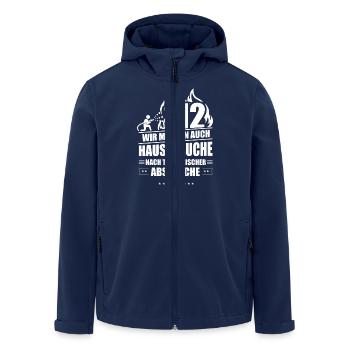 Feuerwehr Hausbesuche 112 - Recycelte Männer Softshell-Jacke von Stanley/Stella - Navy - Vorne - AI Model Male 185 light (185cm)