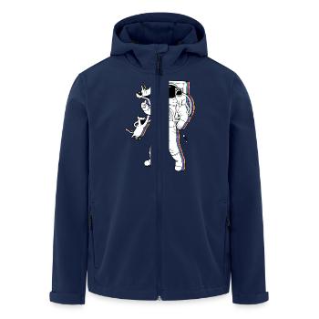 Intergalactic Cat Fancy - Men’s Recycled Softshell Jacket by Stanley/Stella - navy - Front - AI Model Male 185 light (185cm)