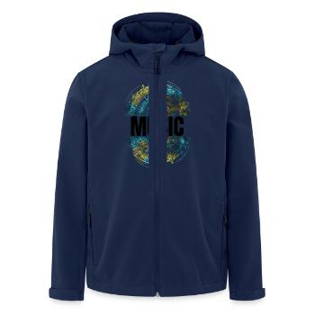 Music - Recycelte Männer Softshell-Jacke von Stanley/Stella - Navy - Vorne - AI Model Male 185 light (185cm)