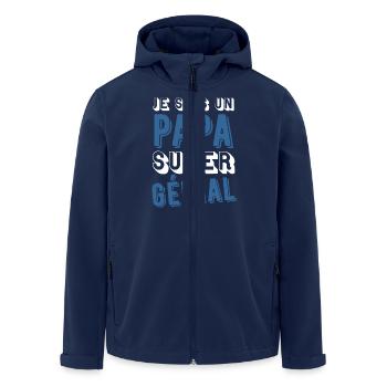 papa génial t shirt père - Veste softshell homme en polyester recyclé Stanley/Stella - marine - Devant - AI Model Male 185 light (185cm)