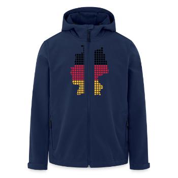 Germany - Men’s Recycled Softshell Jacket by Stanley/Stella - navy - Front - AI Model Male 185 light (185cm)