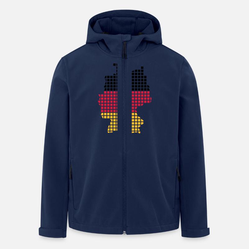 Deutschland - Recycelte Männer Softshell-Jacke von Stanley/Stella - Navy