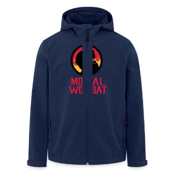 Mortal Wombat - Recycelte Männer Softshell-Jacke von Stanley/Stella - Navy - Vorne - AI Model Male 185 light (185cm)