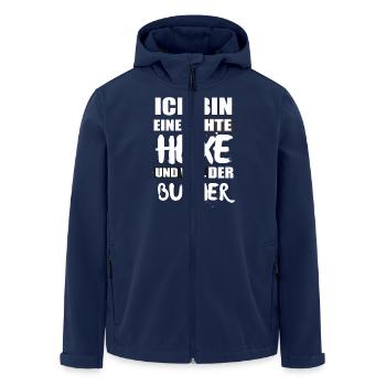 Ich bin eine Hexe Burner Fun Spruch Halloween - Recycelte Männer Softshell-Jacke von Stanley/Stella - Navy - Vorne - AI Model Male 185 light (185cm)