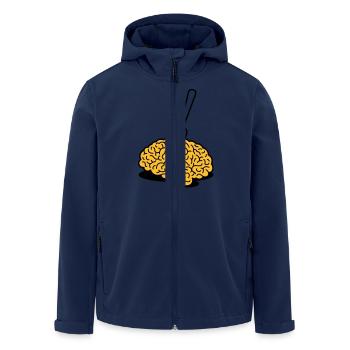Un cerveau avec une fourchette - Veste softshell homme en polyester recyclé Stanley/Stella - marine - Devant - AI Model Male 185 light (185cm)