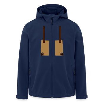 Meine erste Lederhose (hinten) - Recycelte Männer Softshell-Jacke von Stanley/Stella - Navy - Vorne - AI Model Male 185 light (185cm)