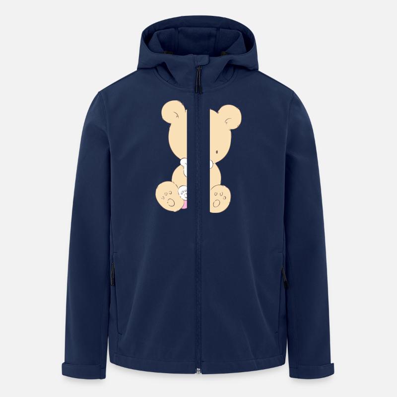 Bear with Teddy Bear - Recycelte Männer Softshell-Jacke von Stanley/Stella - Navy