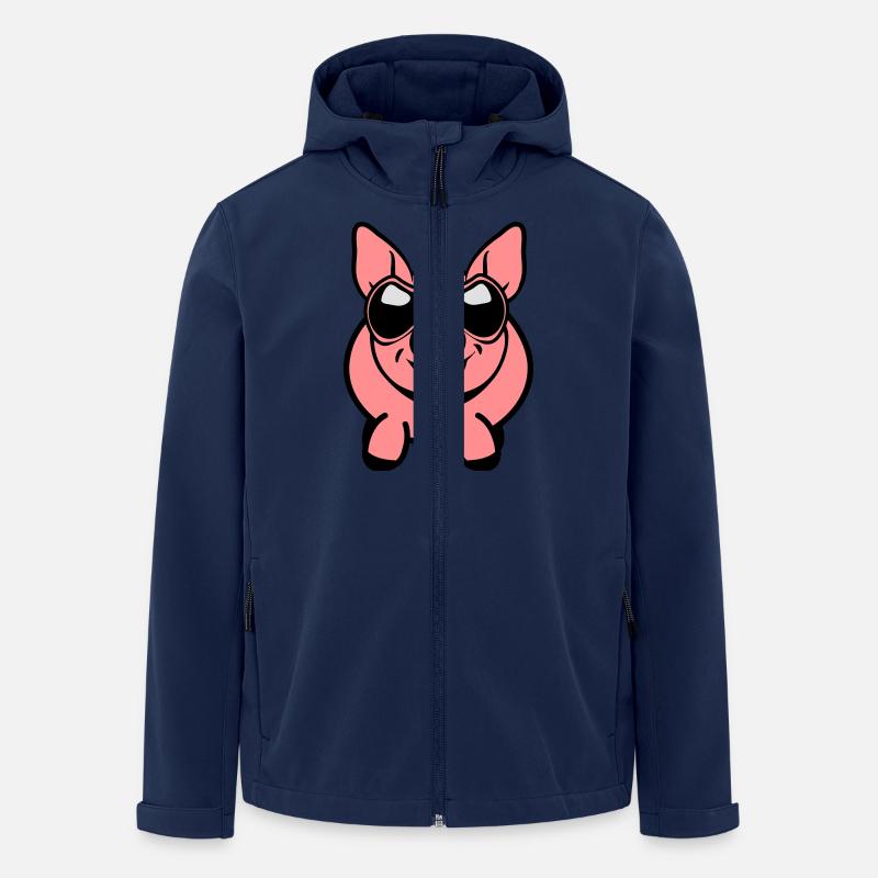 Pig funny friendly sunglasses - Men’s Recycled Softshell Jacket by Stanley/Stella - navy