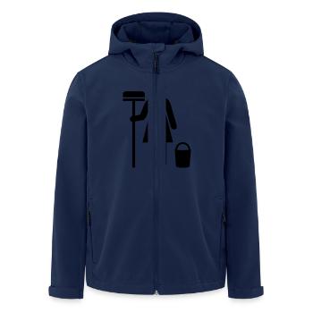 Cleaning lady - Men’s Recycled Softshell Jacket by Stanley/Stella - navy - Front - AI Model Male 185 light (185cm)