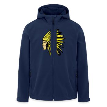 indianer - Recycelte Männer Softshell-Jacke von Stanley/Stella - Navy - Vorne - AI Model Male 185 light (185cm)