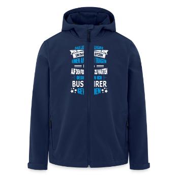 busfahrer - Recycelte Männer Softshell-Jacke von Stanley/Stella - Navy - Vorne - AI Model Male 185 light (185cm)
