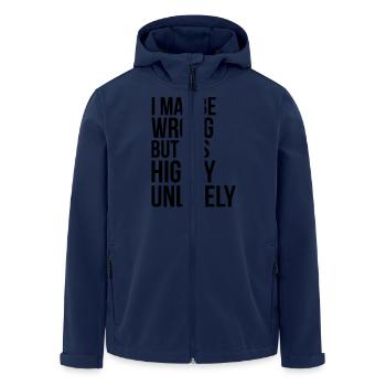 Never Wrong - Men’s Recycled Softshell Jacket by Stanley/Stella - navy - Front - AI Model Male 185 light (185cm)