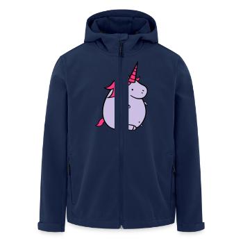 fat_unicorn_02 - Recycelte Männer Softshell-Jacke von Stanley/Stella - Navy - Vorne - AI Model Male 185 light (185cm)