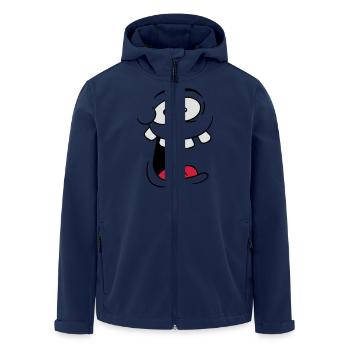 lachen gesicht verrückt crazy wahnsinnig blöd lust - Recycelte Männer Softshell-Jacke von Stanley/Stella - Navy - Vorne - AI Model Male 185 light (185cm)