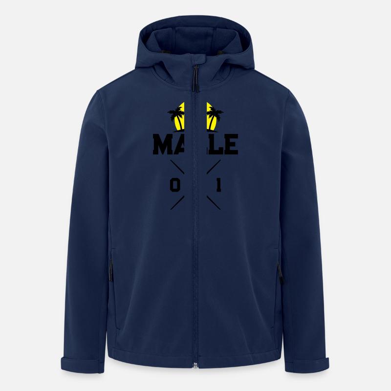 malle 2019 insel - Recycelte Männer Softshell-Jacke von Stanley/Stella - Navy