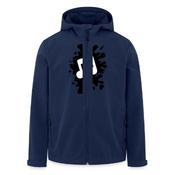 klecks musik note - Recycelte Männer Softshell-Jacke von Stanley/Stella - Navy - Vorne - AI Model Male 185 light (185cm)
