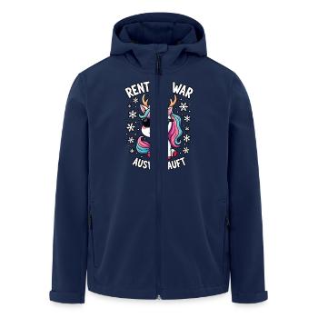 Rentier war ausverkauft Einhorn - Recycelte Männer Softshell-Jacke von Stanley/Stella - Navy - Vorne - AI Model Male 185 light (185cm)