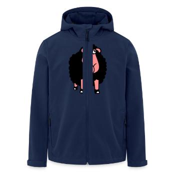Sheep Looks Stupid Cute Cute Funny Silly Cool - Men’s Recycled Softshell Jacket by Stanley/Stella - navy - Front - AI Model Male 185 light (185cm)