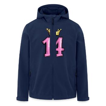 14 Number Jersey Crown - Men’s Recycled Softshell Jacket by Stanley/Stella - navy - Front - AI Model Male 185 light (185cm)