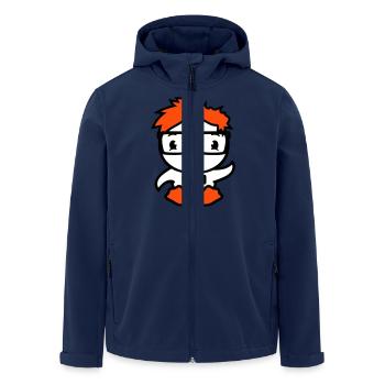 Bird Duck Nerd Geek Clever Intelligent Horn-Rimmed Glasses - Men’s Recycled Softshell Jacket by Stanley/Stella - navy - Front - AI Model Male 185 light (185cm)